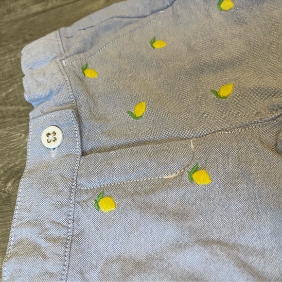Janie and Jack chambray lemon shorts - Picture 2 of 4